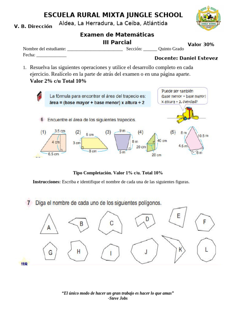 Examen de Matematicas III Parcial | PDF