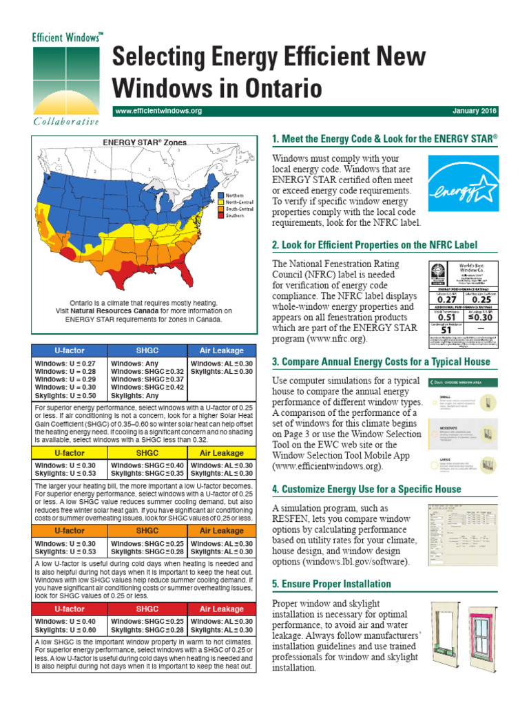 Window Selection - Ontario | PDF | Window | Building Engineering