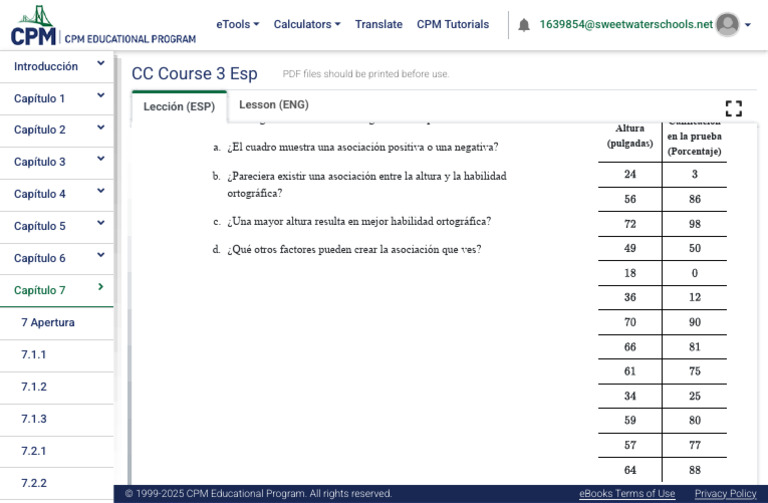 CPM Ebooks - CC Course 3 Esp Lesson 7.closure | PDF