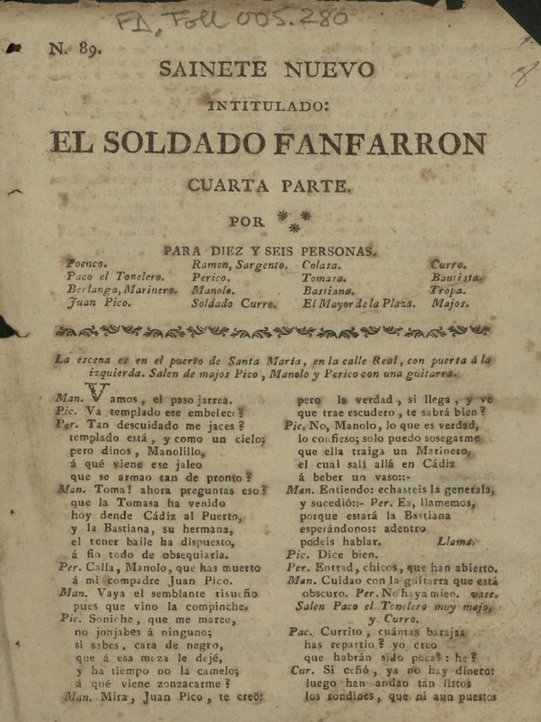 Soldado Fanfarron | PDF