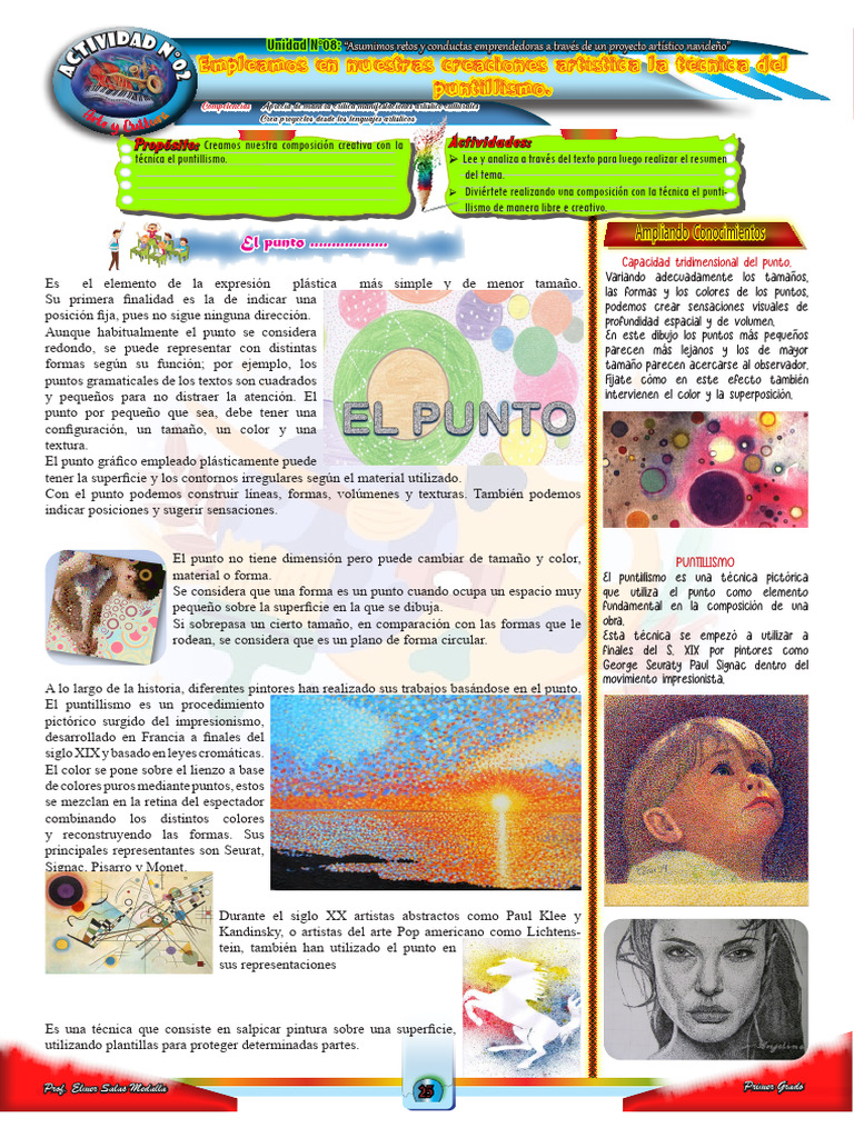 1ro Activ 02 Unid 08 AyC Sem02 | PDF | Pinturas | Visión