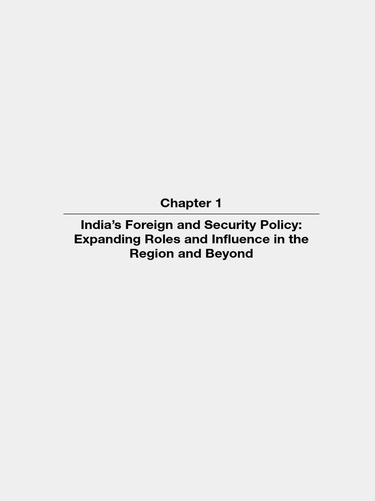 India's Evolving Foreign Security Policy | PDF | South China Sea ...