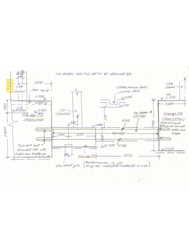 P2 Tie Beam Detail Section | PDF