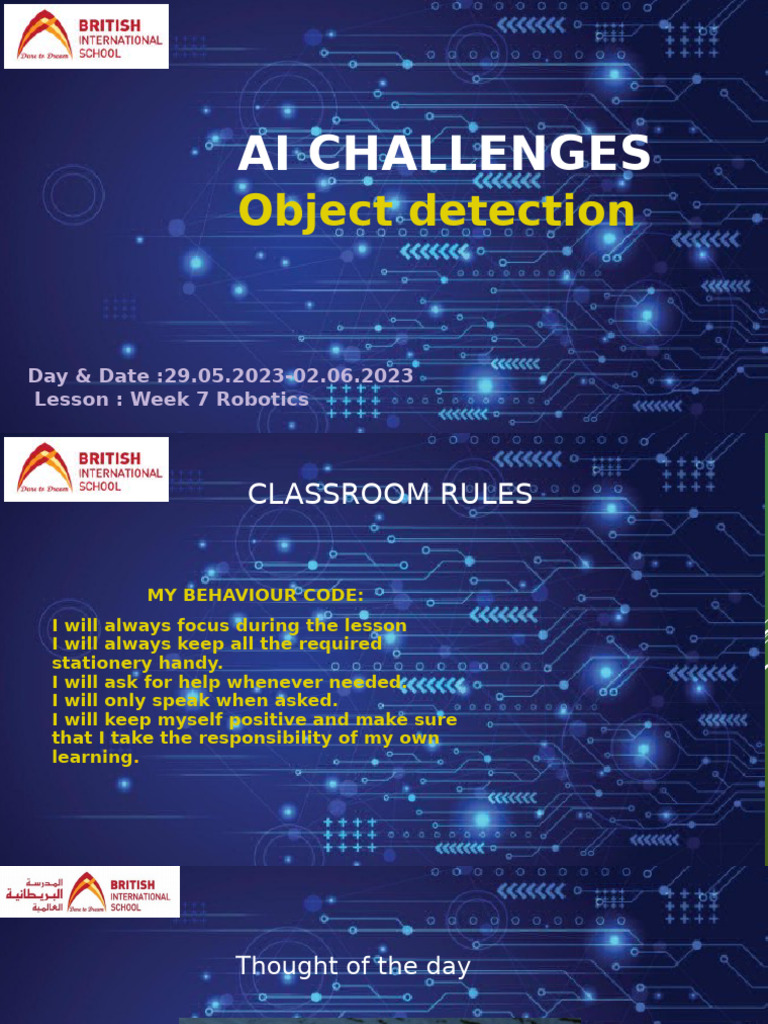 Week 7 Robotics: AI Object Detection | PDF