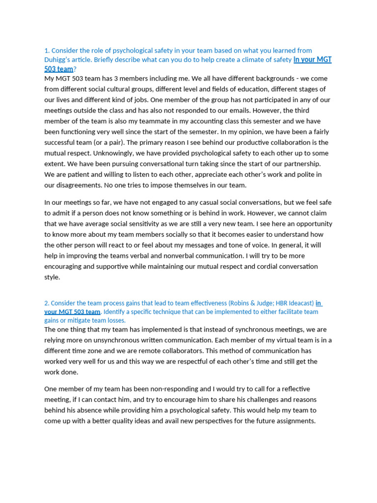 Class 6 - Online - Role of Groups and Teams | PDF | Learning | Social ...
