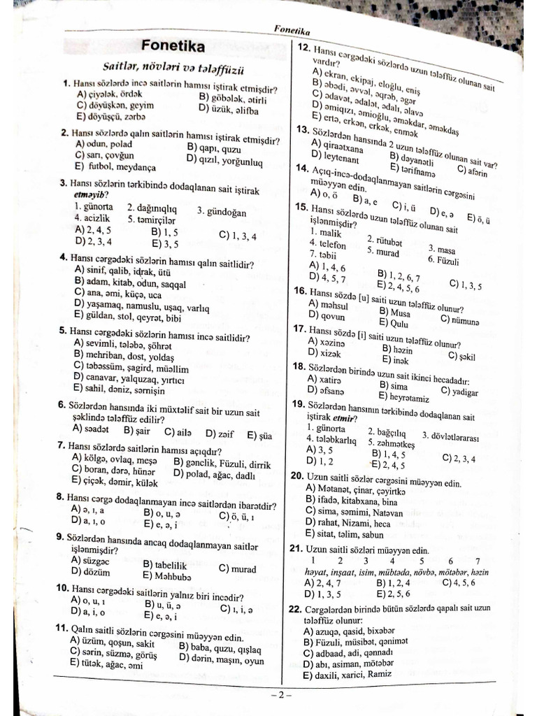 Azerbaycan Dili Dim Test 1 Pdf