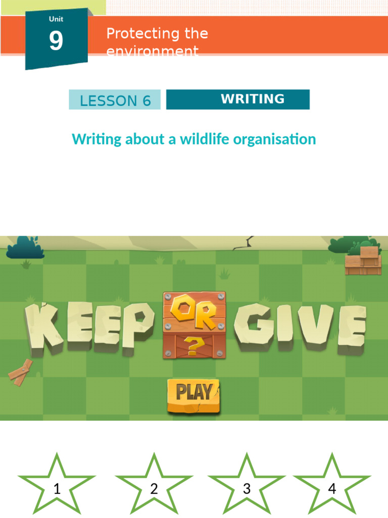 Lesson 6 - Writing | PDF | World Wide Fund For Nature | Wildlife