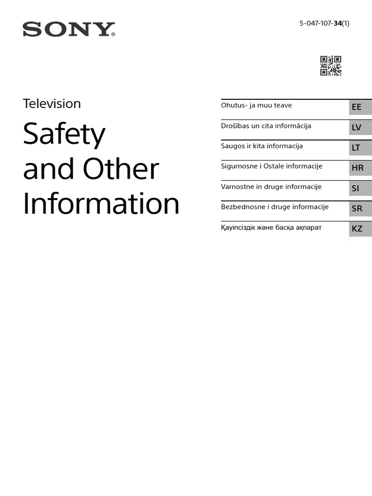 Safety and Other Information: Television | PDF