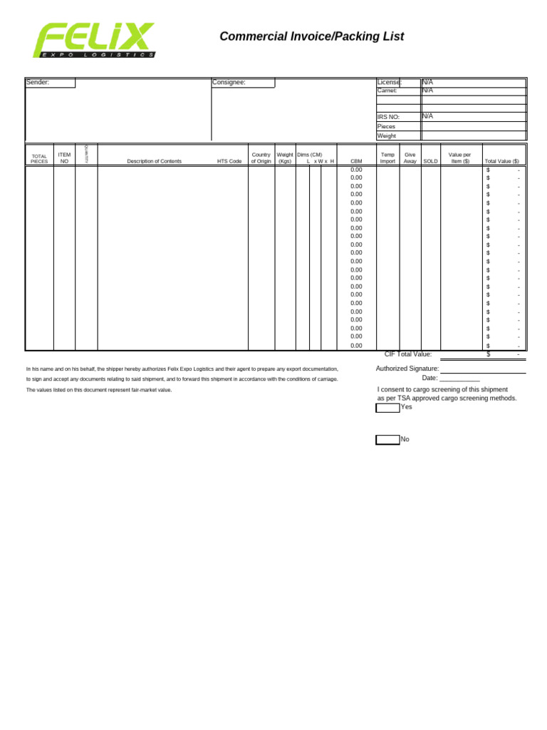Commerical Invoice Samples 2 | PDF | Transport | Logistics
