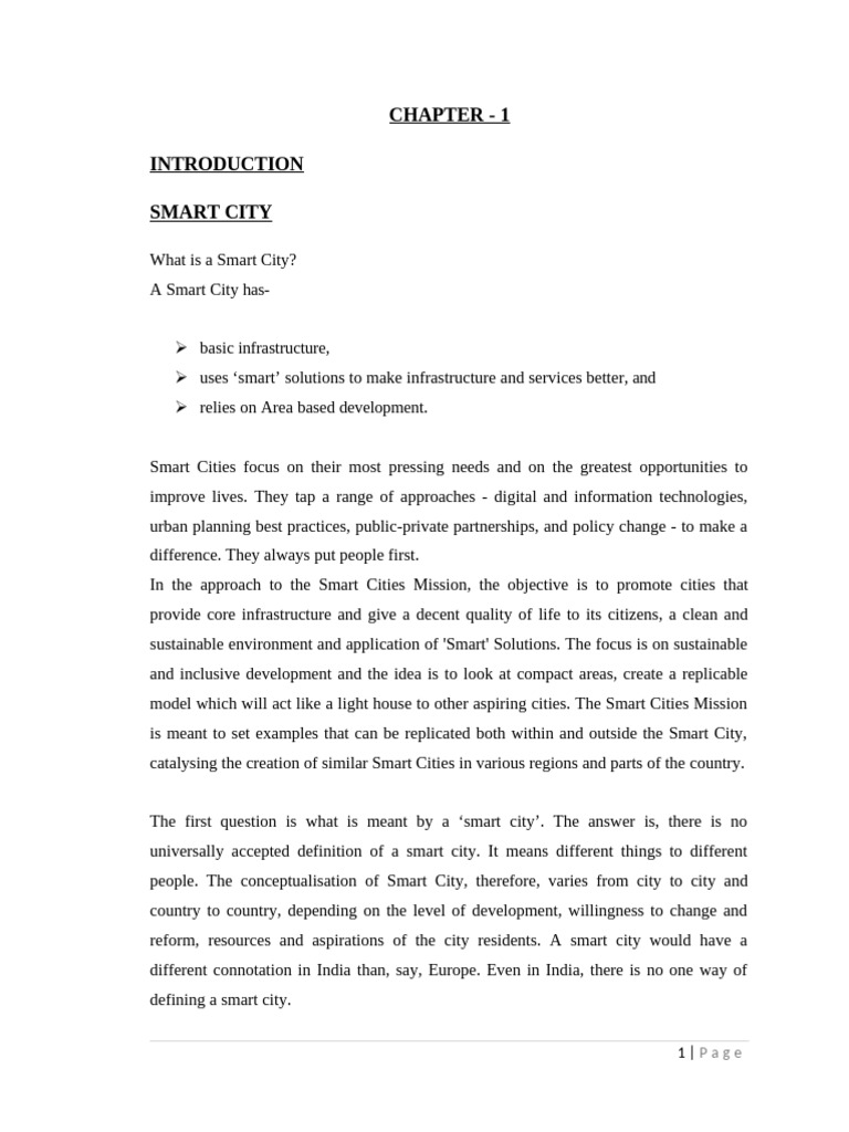SMART CITY PROJECT REPORT - Removed | PDF | Redevelopment | Smart Grid