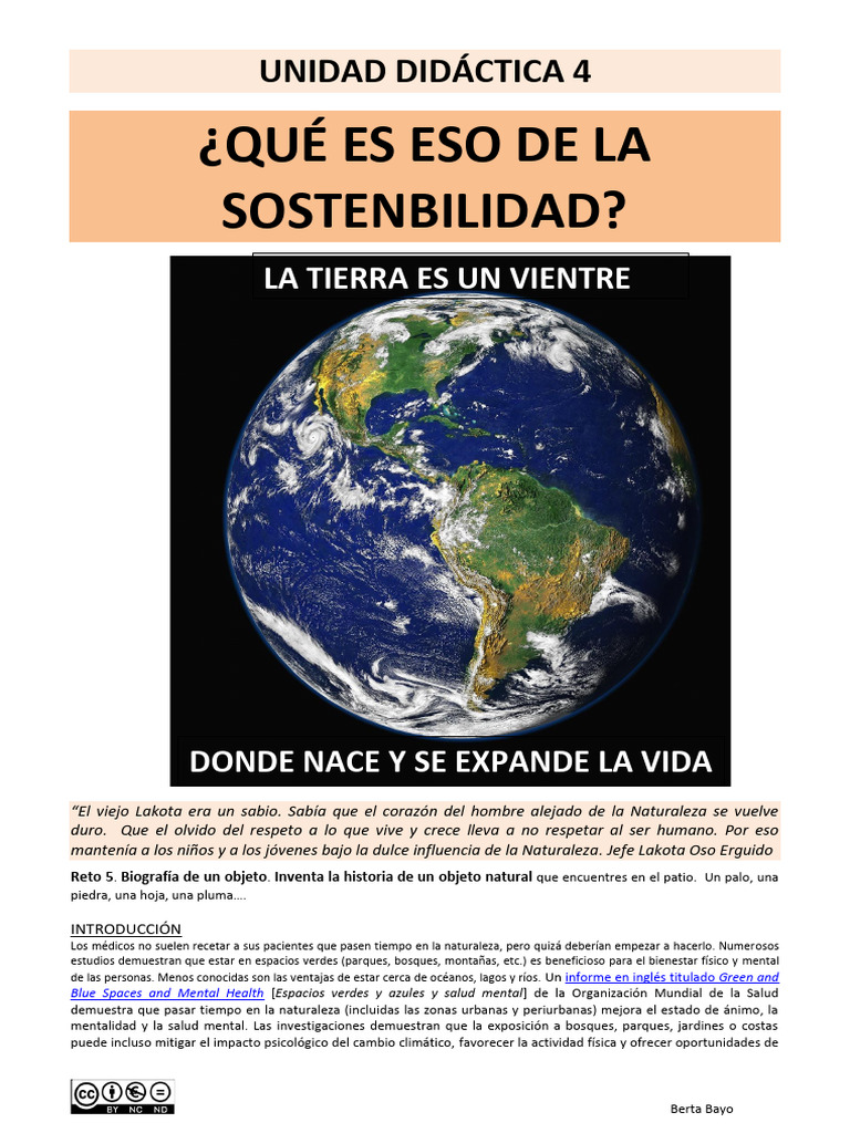 Unidad 4. Que Es Eso de La Sostenibilidad | PDF | Sustentabilidad ...