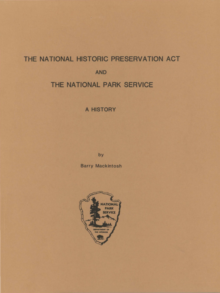 History of the National Historic Preservation Act | PDF | Historic ...