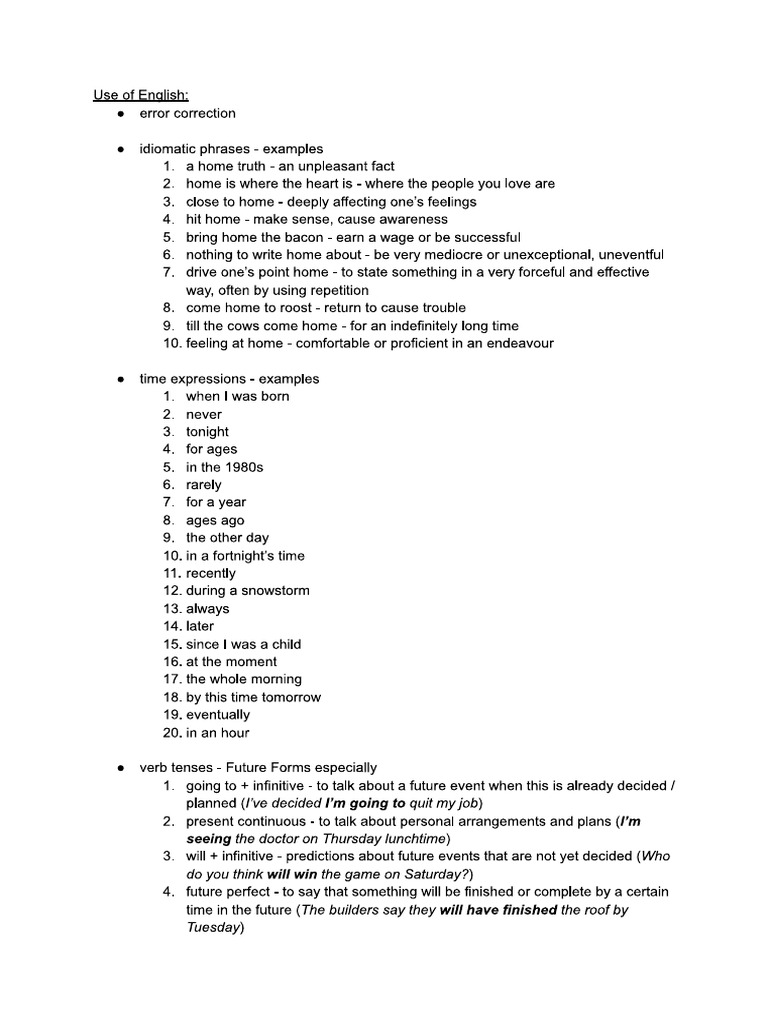 Notes For The 1st Test | PDF