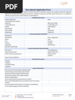Candidate Information Form Template | PDF