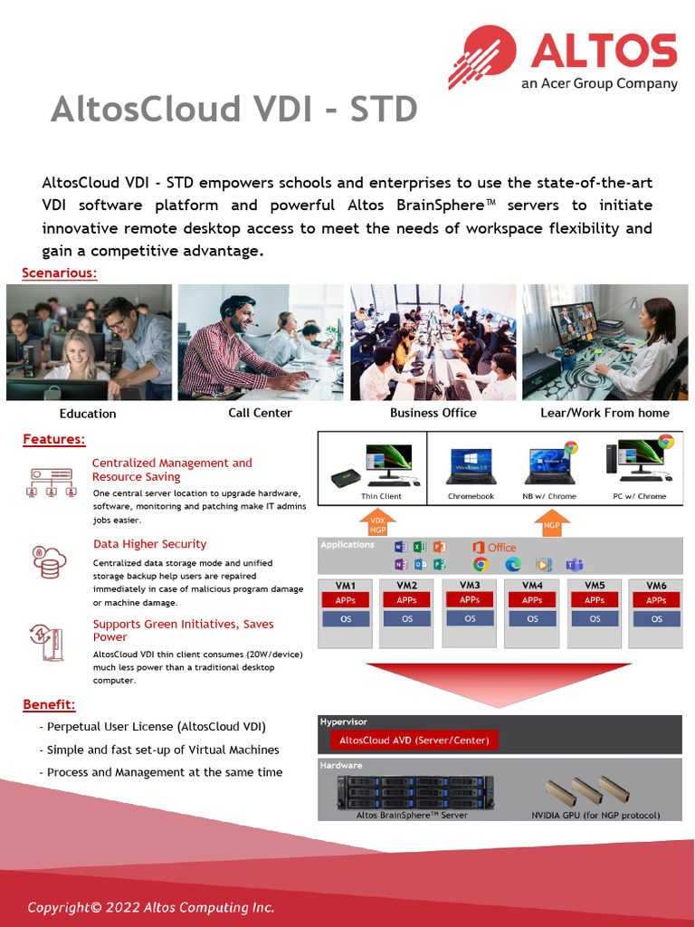 AltosCloud VDI - 3D Solutions Overview | PDF | Desktop Virtualization ...