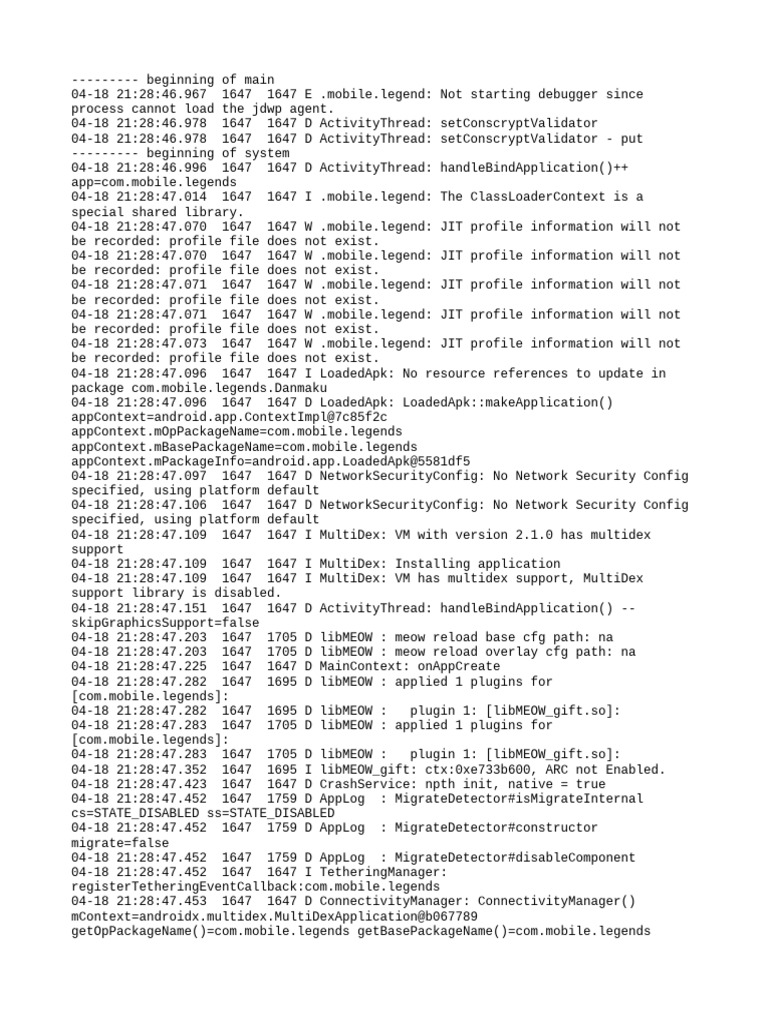 ML Logcat 1744986563958 | PDF | Computing | Software