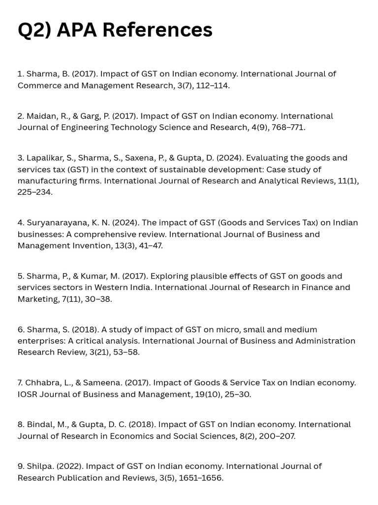 Impact of GST on Indian Economy Studies | PDF