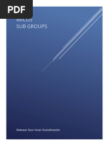 MasterInChess Openings System – MICOS Sub Groups