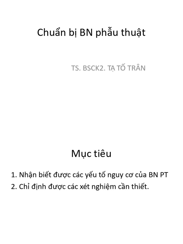 8 - Chuẩn Bị BN | PDF