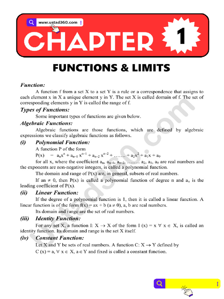 Punjab 12th Maths Chapter 1 Guide | PDF