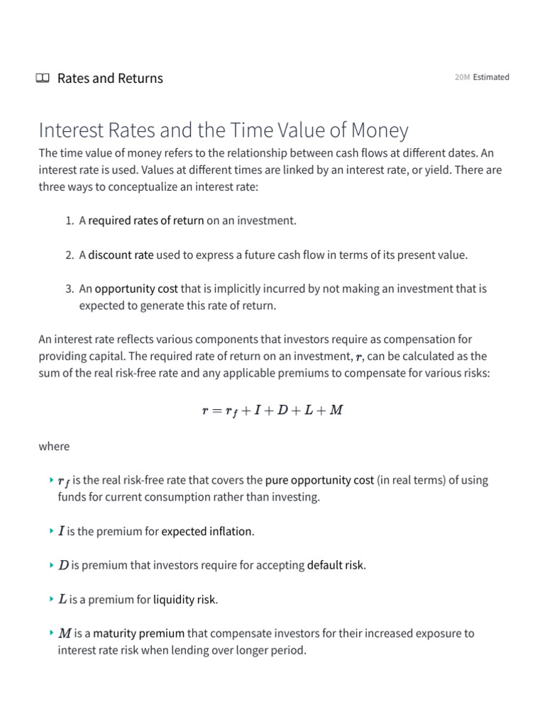 Understanding Interest Rates and Returns | PDF | Interest Rates | Interest