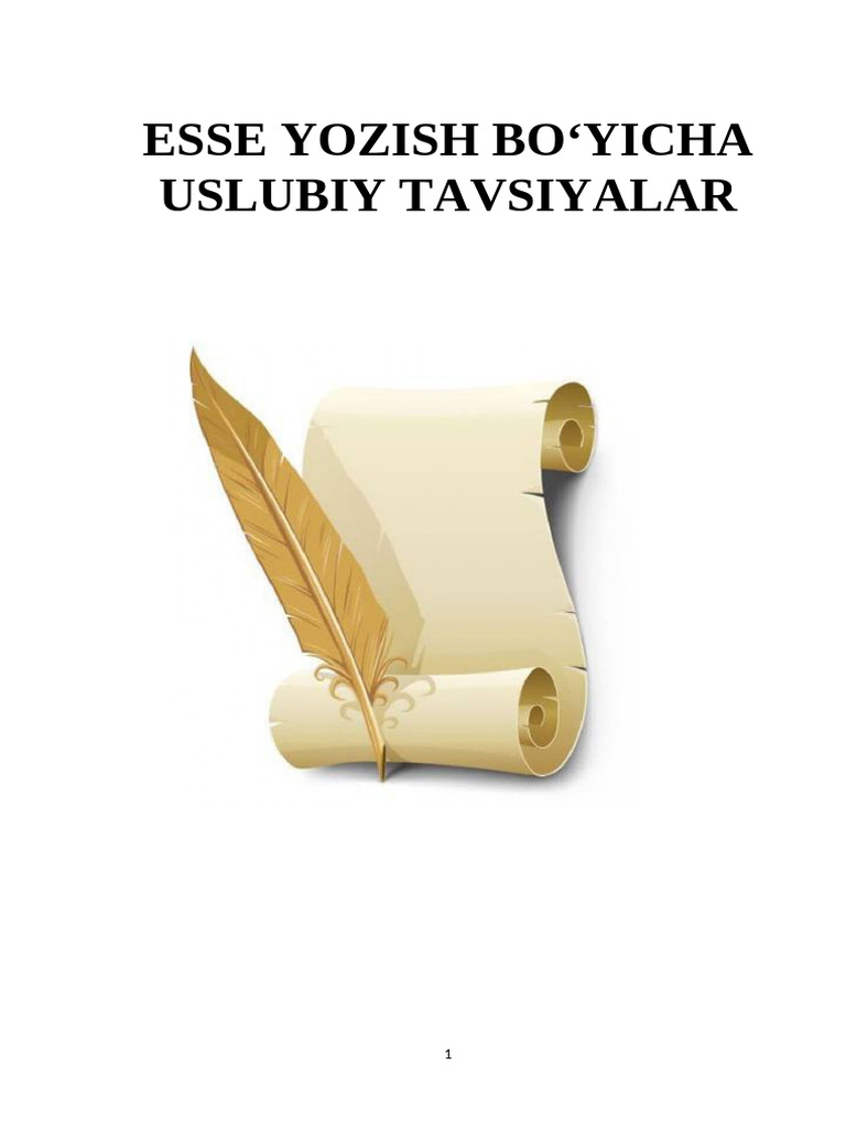 Esse Yozish Qoidalari | PDF
