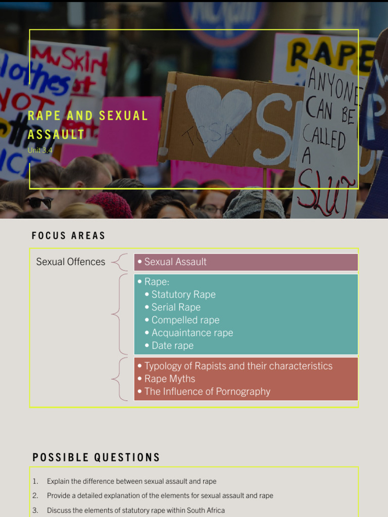 Unit 3.3 Rape and Sexual Assault | PDF | Rape | Sexual Assault