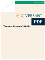 Versant Guide - Test Administrators Guide