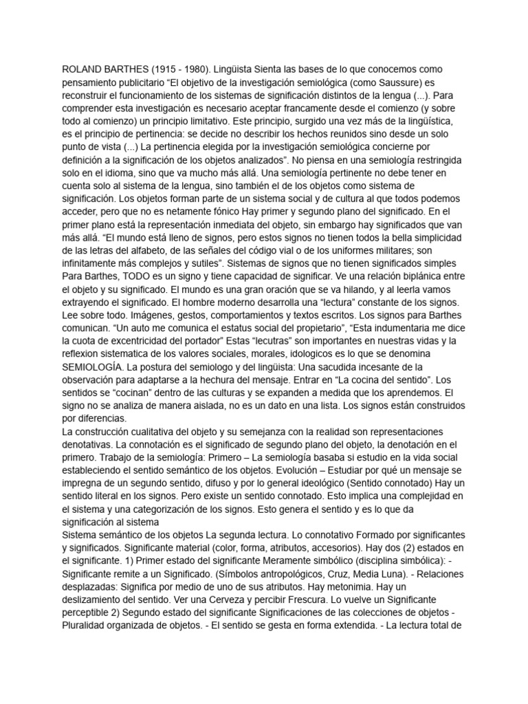 Barthes 41 | PDF | Semiótica | Habla