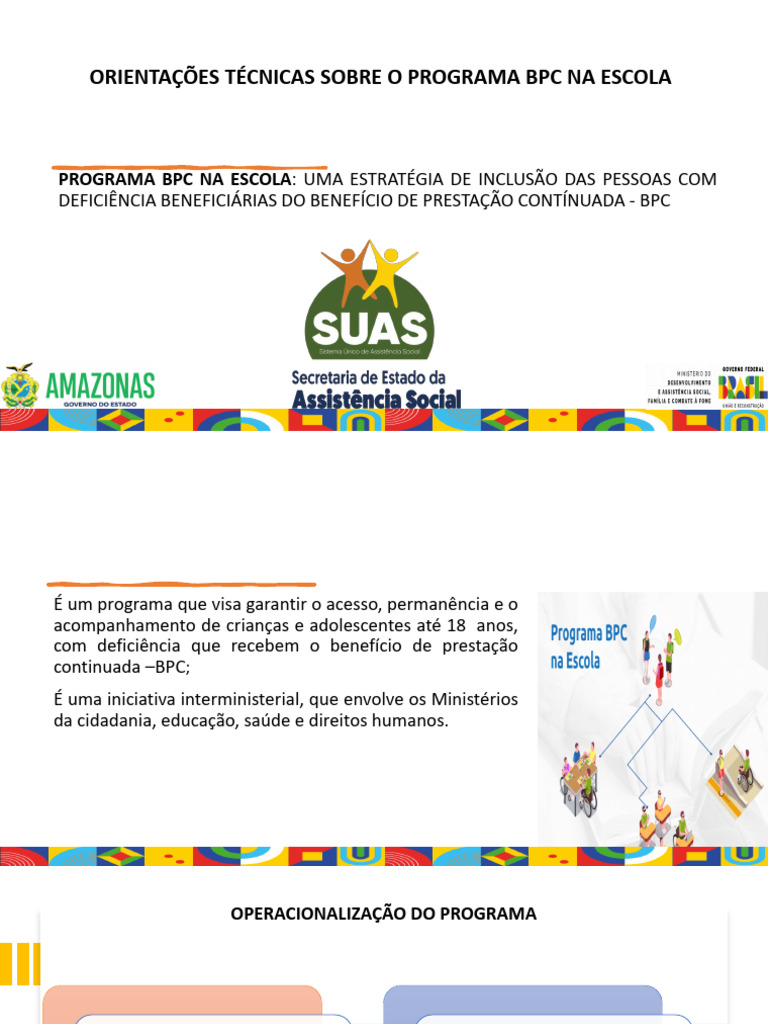 Orientações sobre o Programa BPC na Escola | PDF | Família | Deficiência