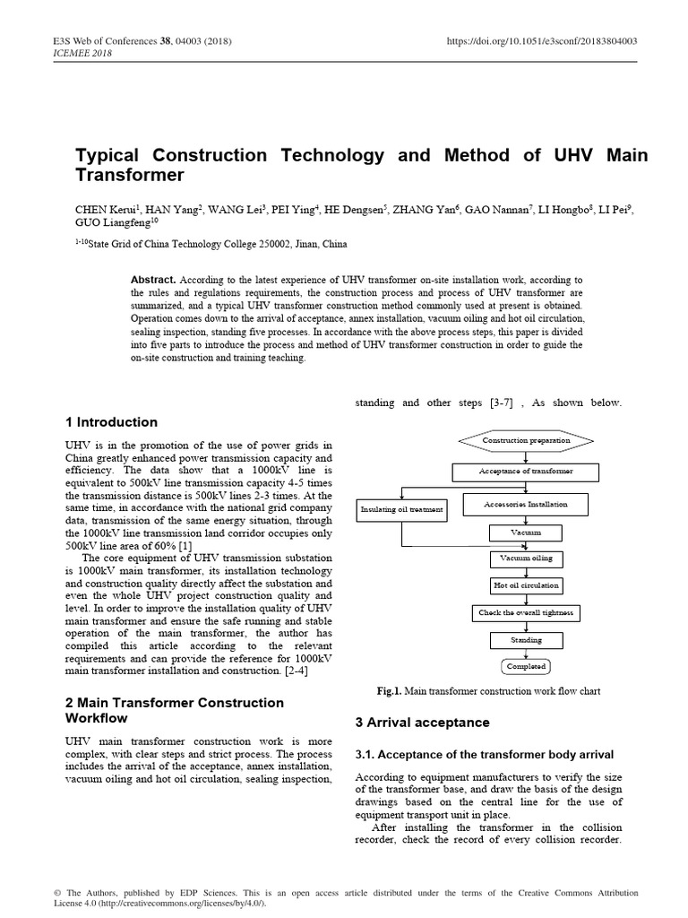 Typical Construction Technology and Method of UHV | PDF | Leak | Valve