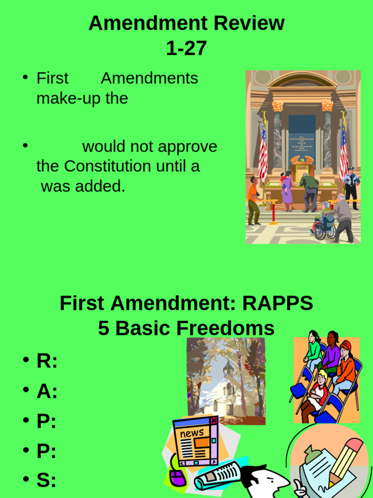 Amendments Review Power Point 1 - 27 New Blank | PDF