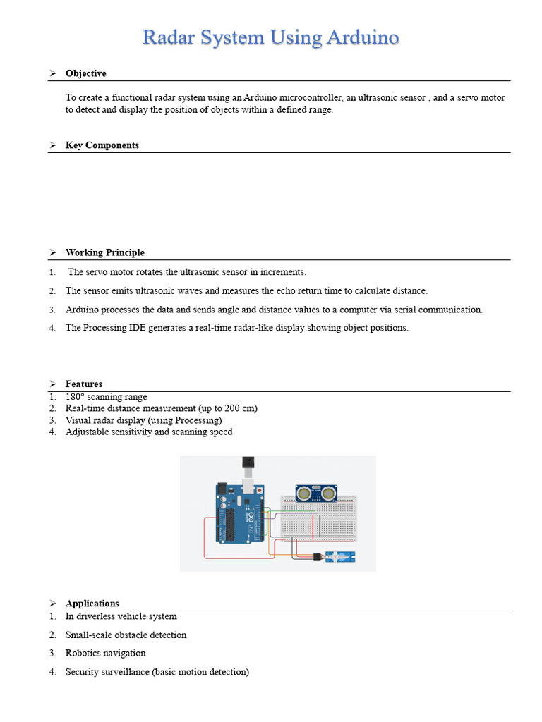 Arduino-Based Functional Radar System | PDF