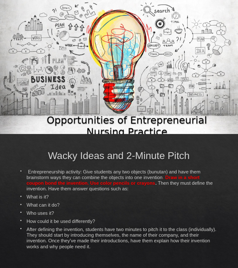 Entrepreneurial Nursing Practice Ideas | PDF