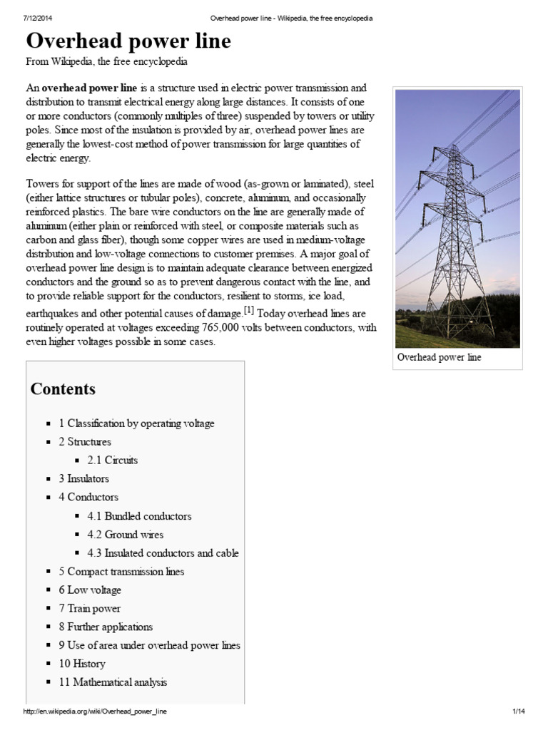 Overview of Overhead Power Lines | PDF | Insulator (Electricity ...