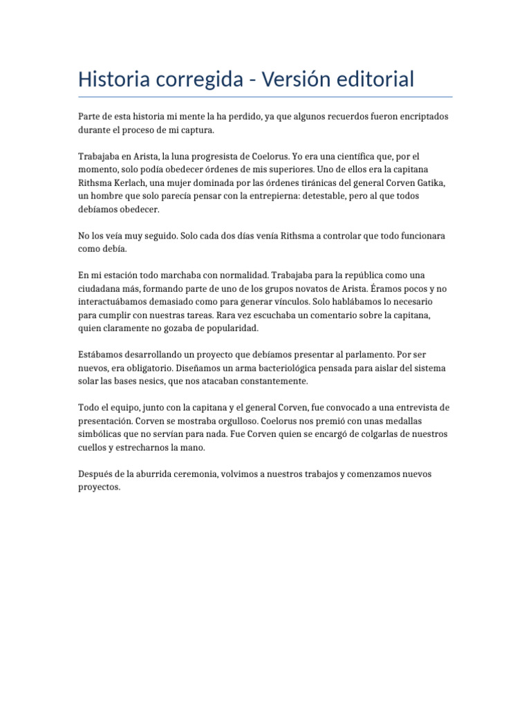 Historia Corregida Parte1 | PDF