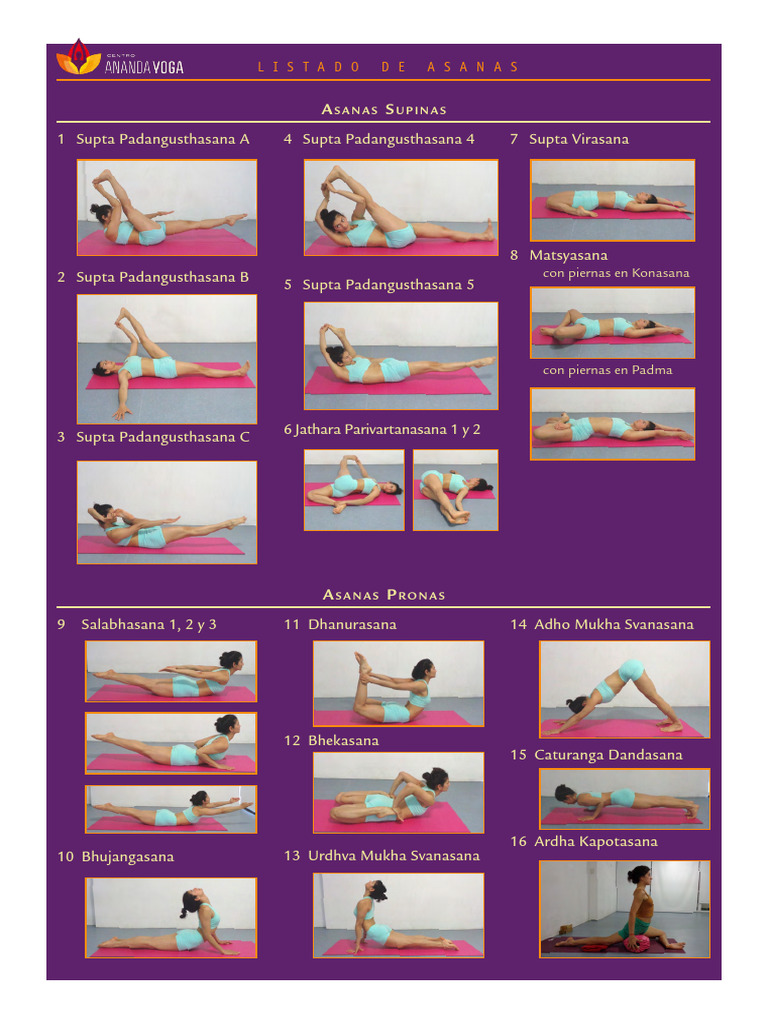 Listado de Asanas | PDF