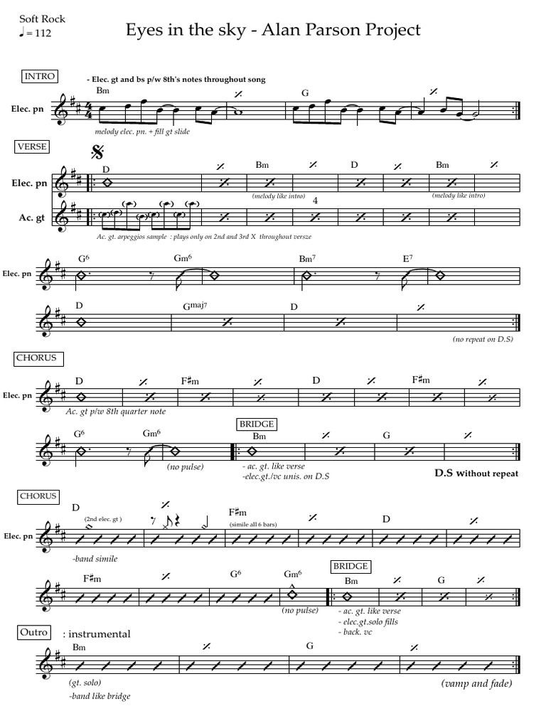 Eyes in The Sky | PDF | Song Structure | Musical Forms