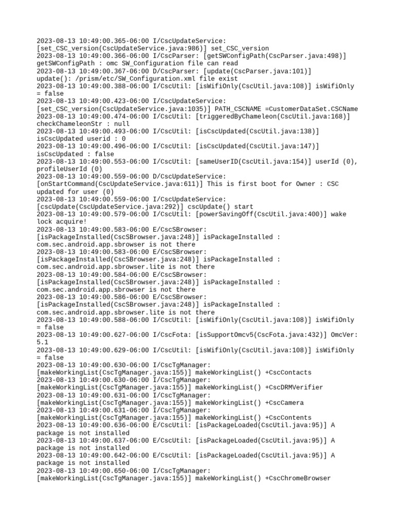 CSC Update Service Log Analysis | PDF | Software | Computing