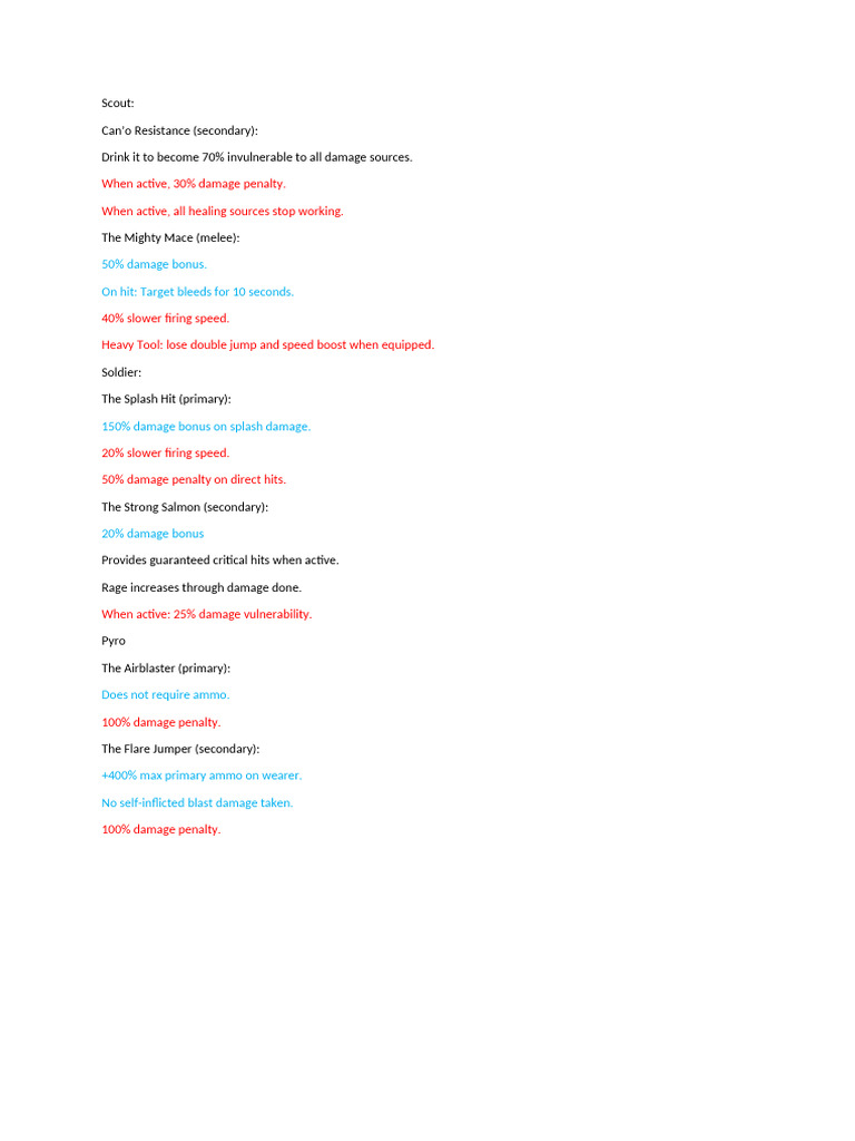 All My Tf2 Custom Weapons | PDF | Military Technology | Ballistics