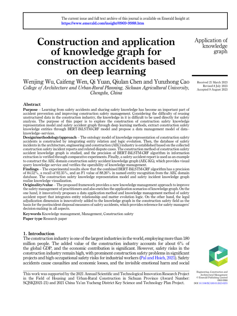 Knowledge Graph for Construction Safety | PDF | Ontology (Information ...