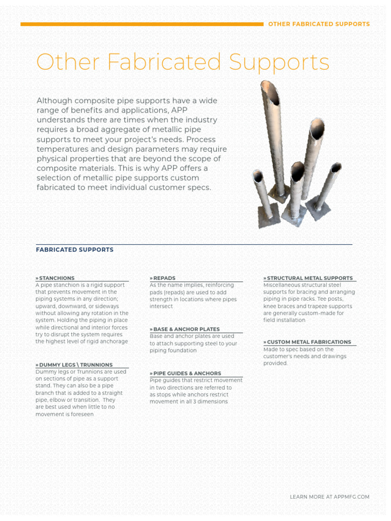 Product Info Other Fabricated Supports | PDF