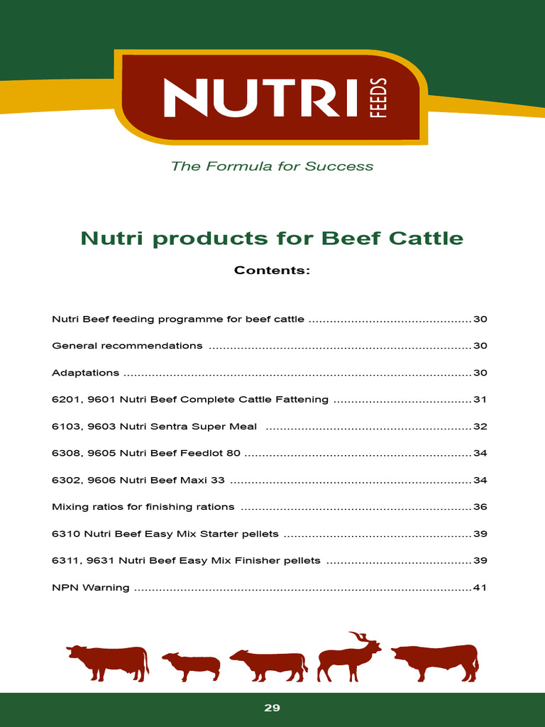 Nutri Beef Cattle Fattening Guide | PDF | Animal Feed | Livestock