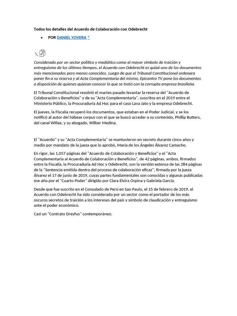 Todos Los Detalles Del Acuerdo de Colaboración Con Obredech | PDF ...