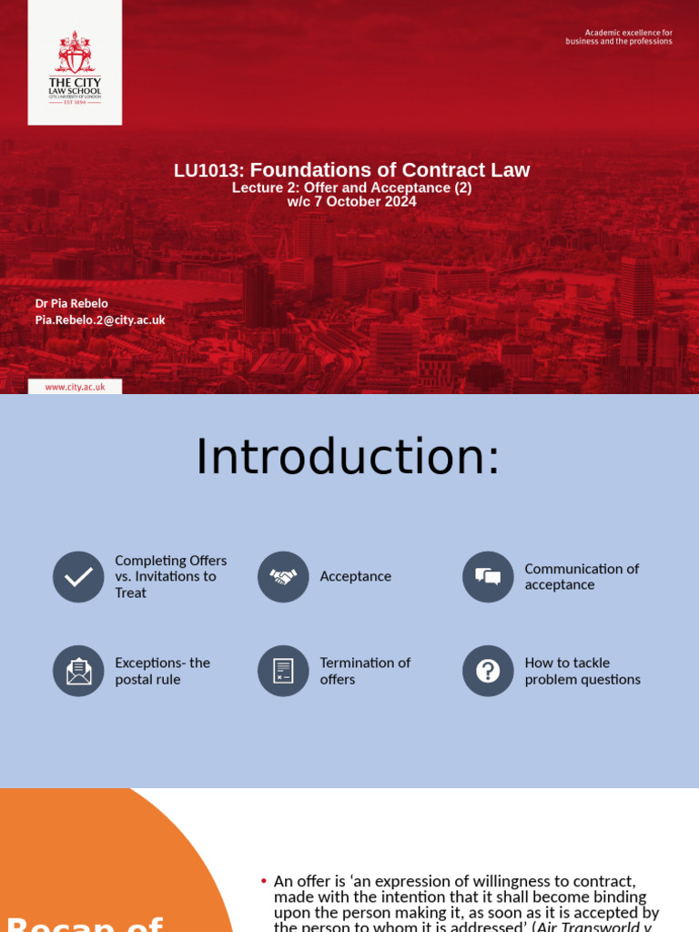 Understanding Offers and Acceptance | PDF | Offer And Acceptance ...