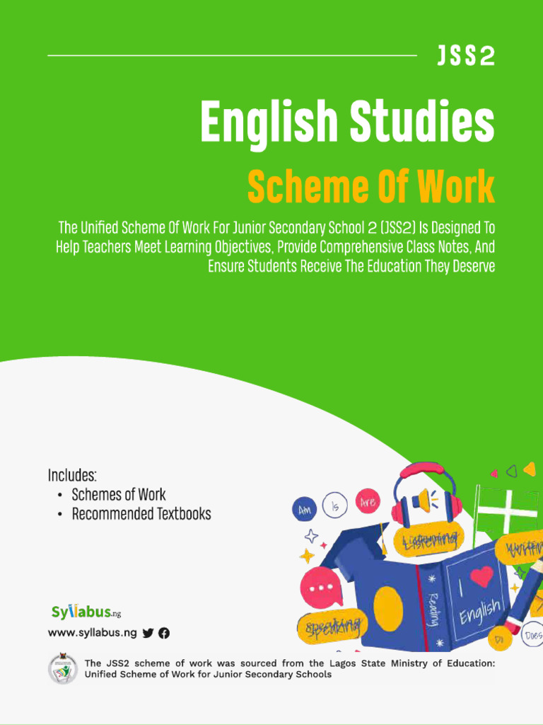 JSS2 English First Term Scheme of Work | PDF | English Language | Speech