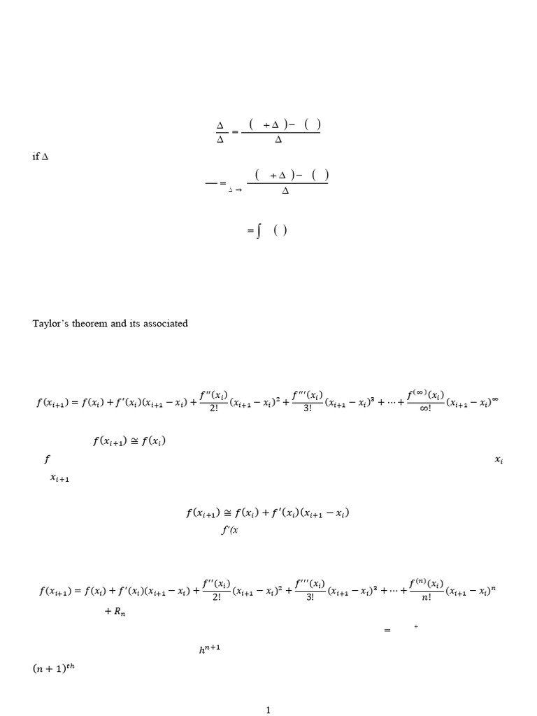 Numerical Differentiation and IntegrationGrad Study | PDF | Finite ...