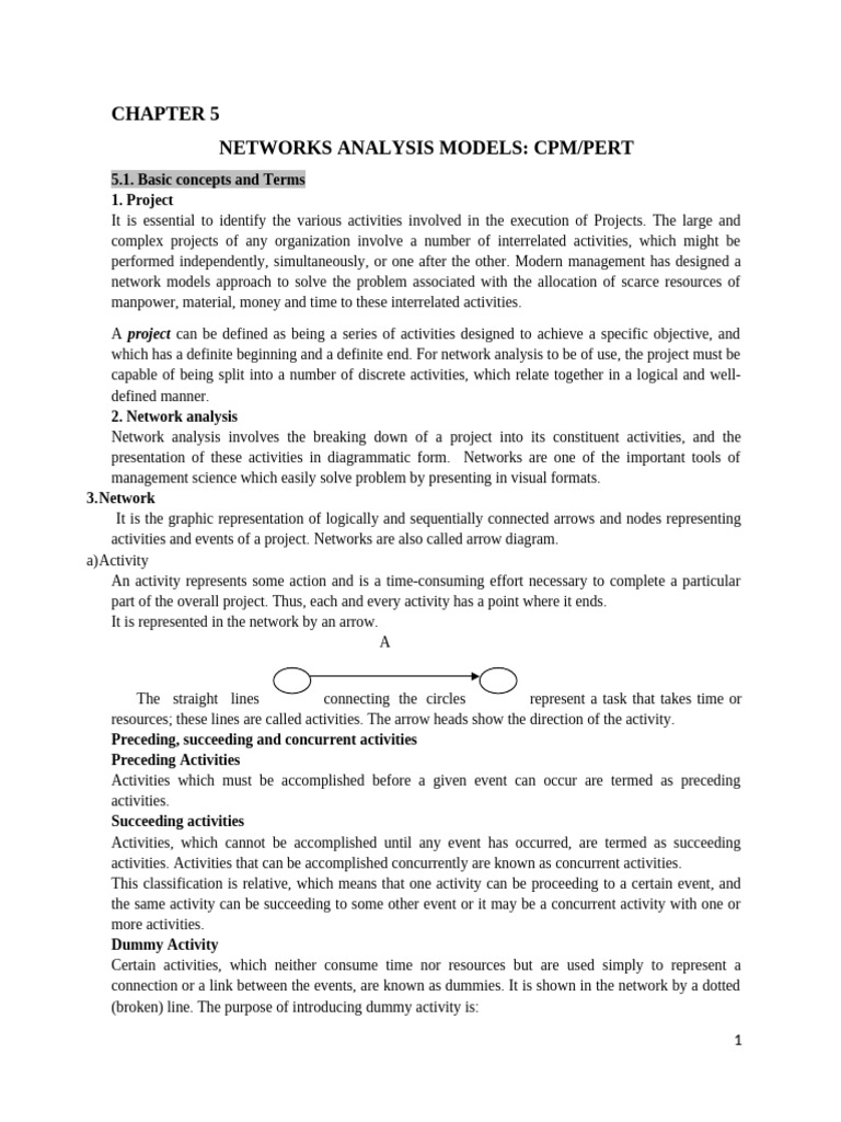 CPM/PERT Network Analysis Explained | PDF | Applied Mathematics