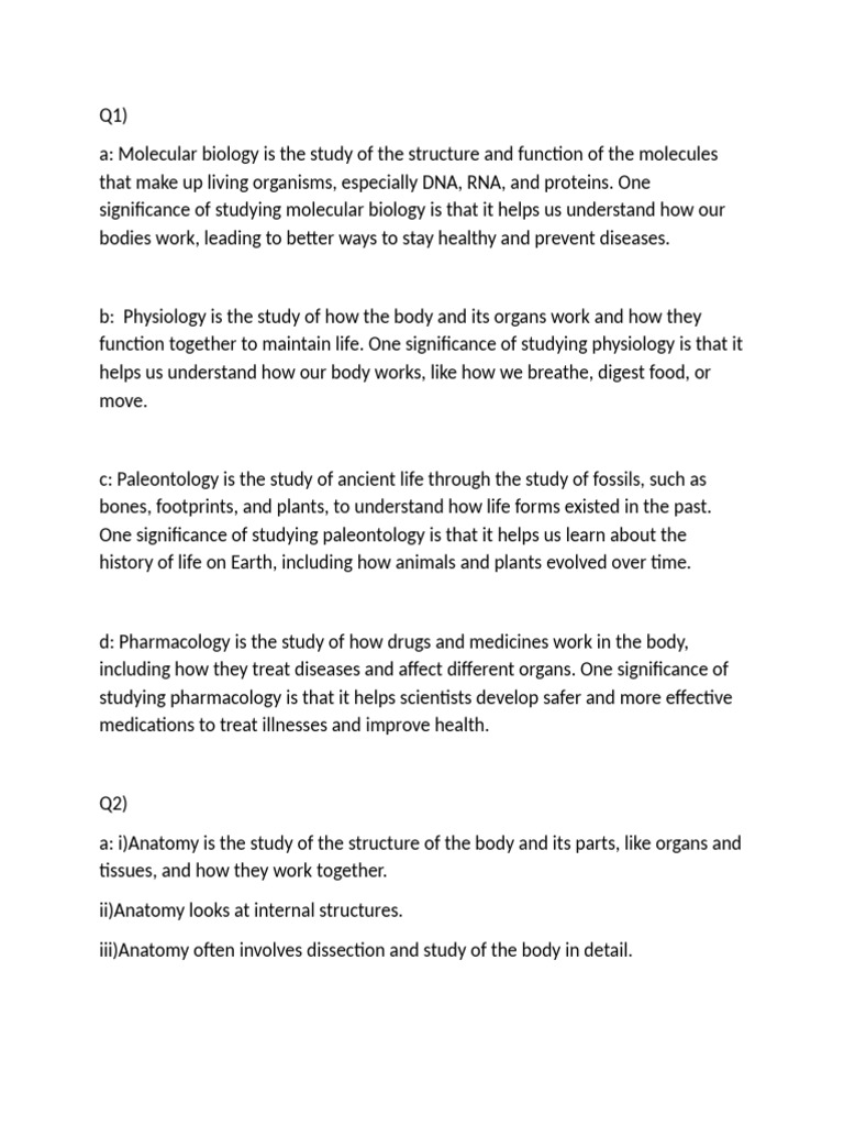 Biology Unit 1 Overview | PDF | Biology | Genetics
