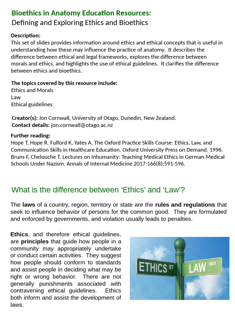 Defining and Exploring Ethics and Bioethics FINAL | PDF | Bioethics ...